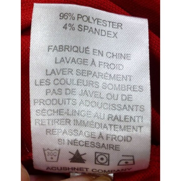 FJ Mens Red PGA Polo Shirt Embroidered Logo Moisture-Wicking Stretch Short Sleev - Picture 8 of 9